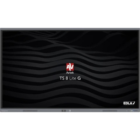 Avtek International TS 8 Lite G 75 Interactive flat panel 190.5 cm (75") LED Wi-Fi 420 cd/m 4K Ultra HD Black Touchscreen Built-