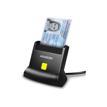 AXAGON Universal desktop USB contact Smart/ID and SD/microSD/SIM card reader | CRE-SM2