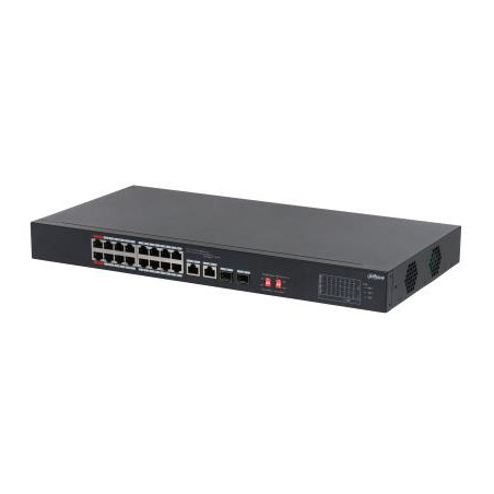 Switch|DAHUA|S3218-16ET-135|Switch type Unmanaged|Switch layer L2|Rack mounting Yes|Stackable Yes|Form factor 1U|2xRJ-45 ports|R