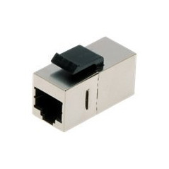 CAT 5e modular coupler, shielded RJ45 to RJ45, for panel connection