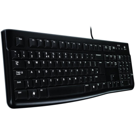 LOGITECH K120 Corded Keyboard - BLACK - USB - LTH - B2B