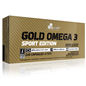 Olimp Gold Omega 3 Sport Edition maisto papildas, su vitaminu E, 120 kapsulių
