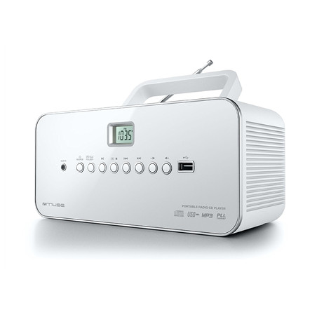 Muse | M-28RDW | Portable radio CD/MP3 Player with USB | White