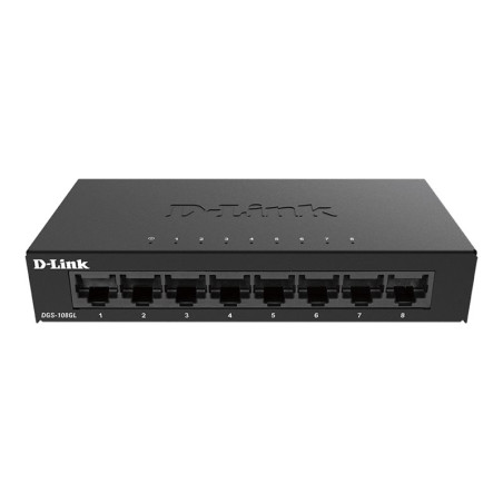 D-Link | Switch | DGS-108GL/E | Unmanaged | Desktop | Gigabit Ethernet (copper) ports quantity 8