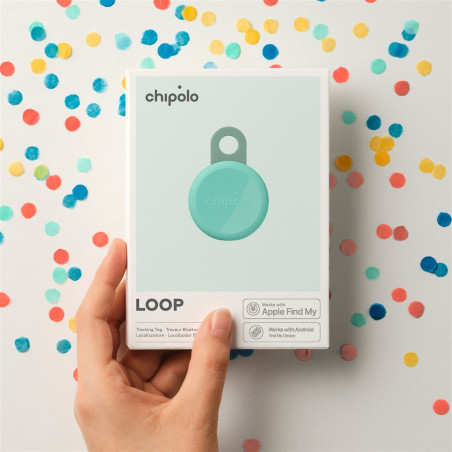 Chipolo LOOP Rechargeable Bluetooth Tracker with Silicone Loop for iOS & Android, Mint