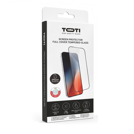 TOTI PREMIUM TEMPERED glass 3D screen protector full cover for iPhone 18 Pro/17 Pro
