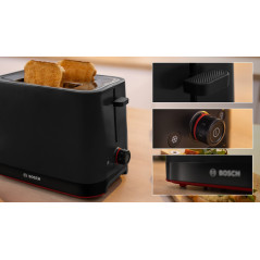 Bosch TAT3M123 toaster 2 slice(s) 950 W Black