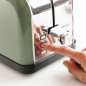 Taurus Vintage Olive-Coloured Toaster, 1500 W