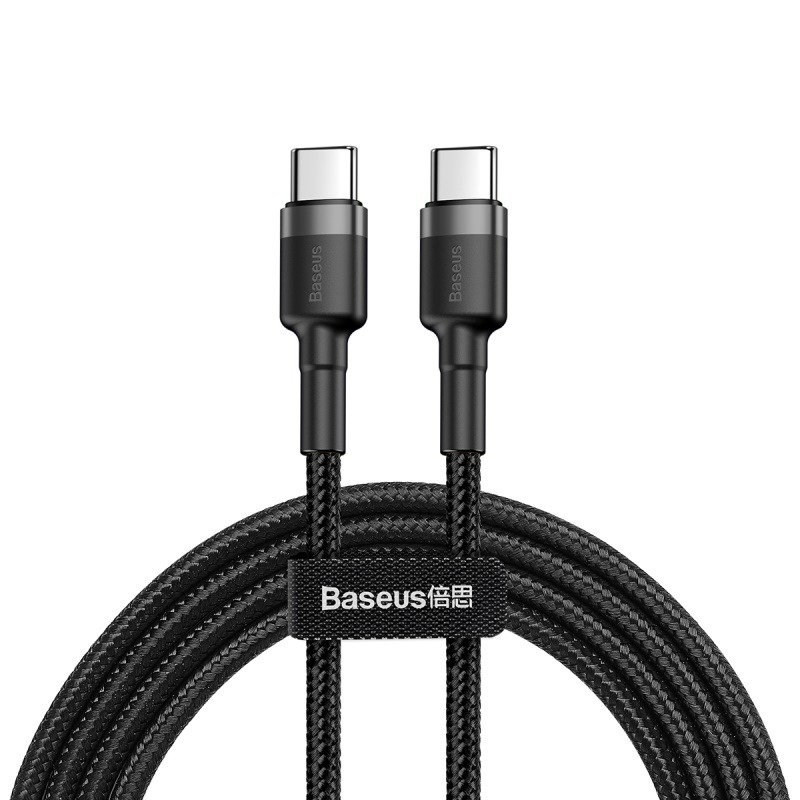 Cable USB-C PD Baseus Cafule PD 2.0 QC 3.0 60W 1m (black and gray)