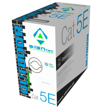 A-LAN KIU5OUTZ305 networking cable Black 305 m Cat5e U/UTP (UTP)
