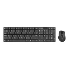 Natec | Keyboard and Mouse | Stringray 2in1 Bundle | Keyboard and Mouse Set | Wireless | Batteries included | US | Black | Wirel