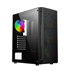 Gembird CCC-FC-400X Gaming ARGB computer case Fornax 400X, black