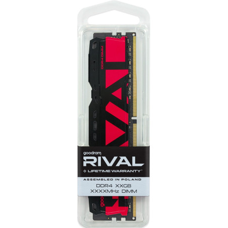 Goodram *DDR4 Rival Radiant 64GB (2*32)/3200 CL18 Red memory module 2 x 32 GB 3200 MT/s 288-pin DIMM