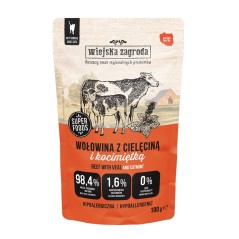 WIEJSKA ZAGRODA Beef with veal and catnip wet food for cats 100g