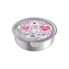 LOVE IS WHERE A CAT IS Chicken with rabbit - wet cat food - 85g