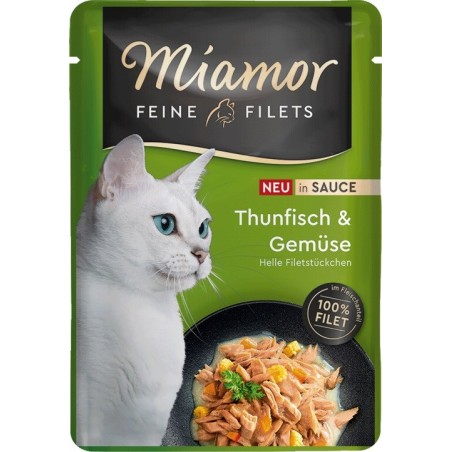 MIAMOR Fine Filets Tuna with vegetables in sauce - wet cat food - 100g