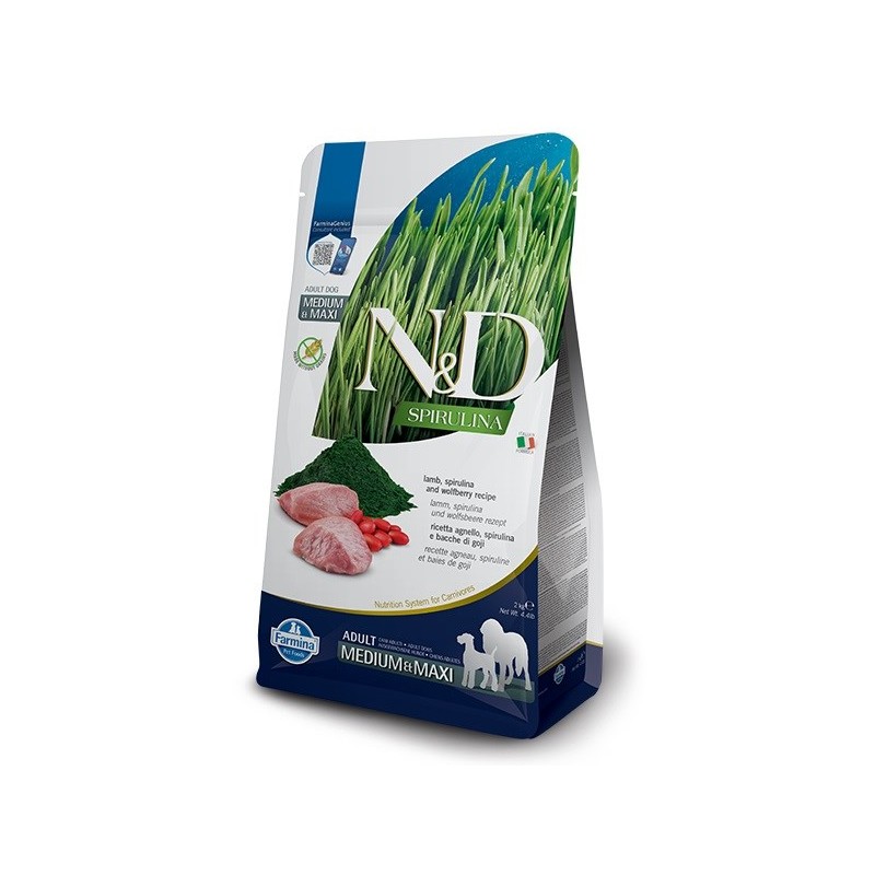FARMINA N&D Spirulina Lamb Adult MED/MAXI - dry dog food - 7 kg