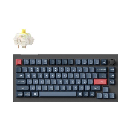 Keychron V1 Max RGB - US Layout - Hot-Swappable Gateron Jupiter Banana Wireless Keyboard