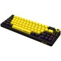 LORGAR KBP70MW, Wireless 65% Mechanical Gaming Keyboard Pro, Black/yellow, EN layout