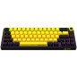 LORGAR KBP70MW, Wireless 65% Mechanical Gaming Keyboard Pro, Black/yellow, EN layout