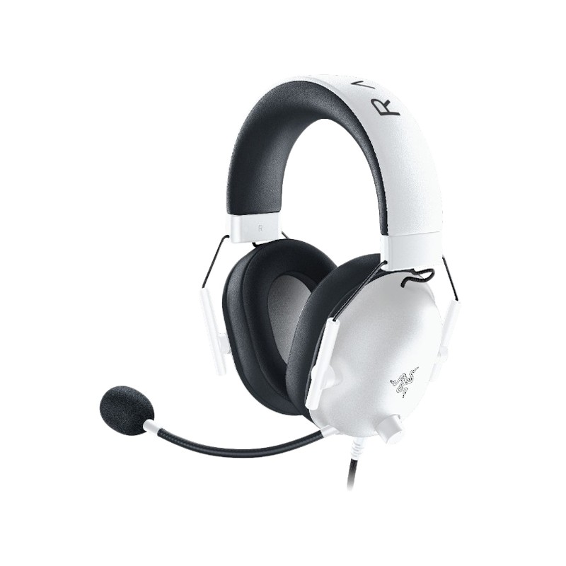 Razer BlackShark V2 X - White, 12 Hz 28 KHz Frequency Response, 32 (1 kHz) Impedance, Razer TriForce Driver, Breathable memory f