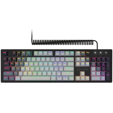 LORGAR Azar 514, Wired mechanical gaming keyboard, RGB backlight, 1680000 colour variations, 18 modes, keys number: 104, 50M cli