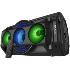 SVEN PS-680 2x32.5W LED display TWS FM radio AUX USB/SD-card support Lighting Microphone input (karaoke) Remote Control Built-in