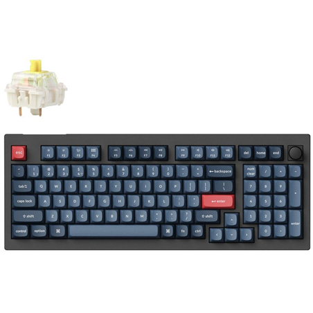 Keychron V5 Max RGB - US Layout - Hot-Swappable Gateron Jupiter Banana Wireless Keyboard