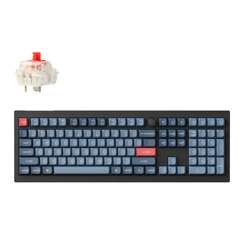 Keychron V6 Max RGB - US Layout - Hot-Swappable Gateron Jupiter Red Wireless Keyboard