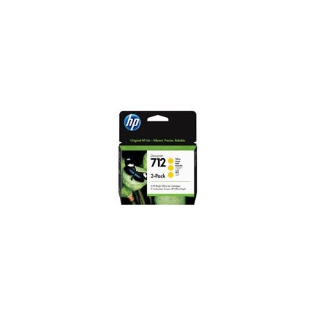 HP 712 3-Pack 29-ml Yellow DesignJet Ink
