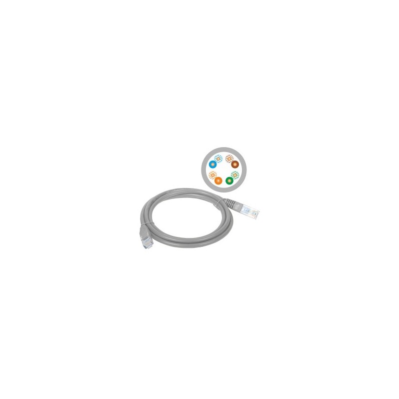 Alantec KKU5SZA3 networking cable Grey 3 m Cat5e U/UTP (UTP)
