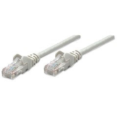 Intellinet Network Patch Cable, Cat6, 1m, Grey, CCA, U/UTP, PVC, RJ45, Gold Plated Contacts, Snagless, Booted, Lifetime Warranty