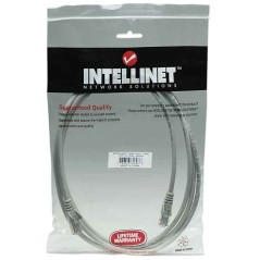 Intellinet Network Patch Cable, Cat5e, 2m, Grey, CCA, U/UTP, PVC, RJ45, Gold Plated Contacts, Snagless, Booted, Lifetime Warrant