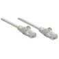 Intellinet Network Patch Cable, Cat5e, 2m, Grey, CCA, U/UTP, PVC, RJ45, Gold Plated Contacts, Snagless, Booted, Lifetime Warrant