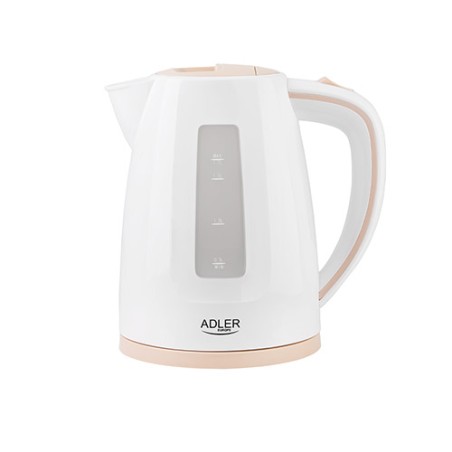 Adler | Kettle | AD 1264 | Standard | 2200 W | 1.7 L | Plastic | 360 rotational base | White
