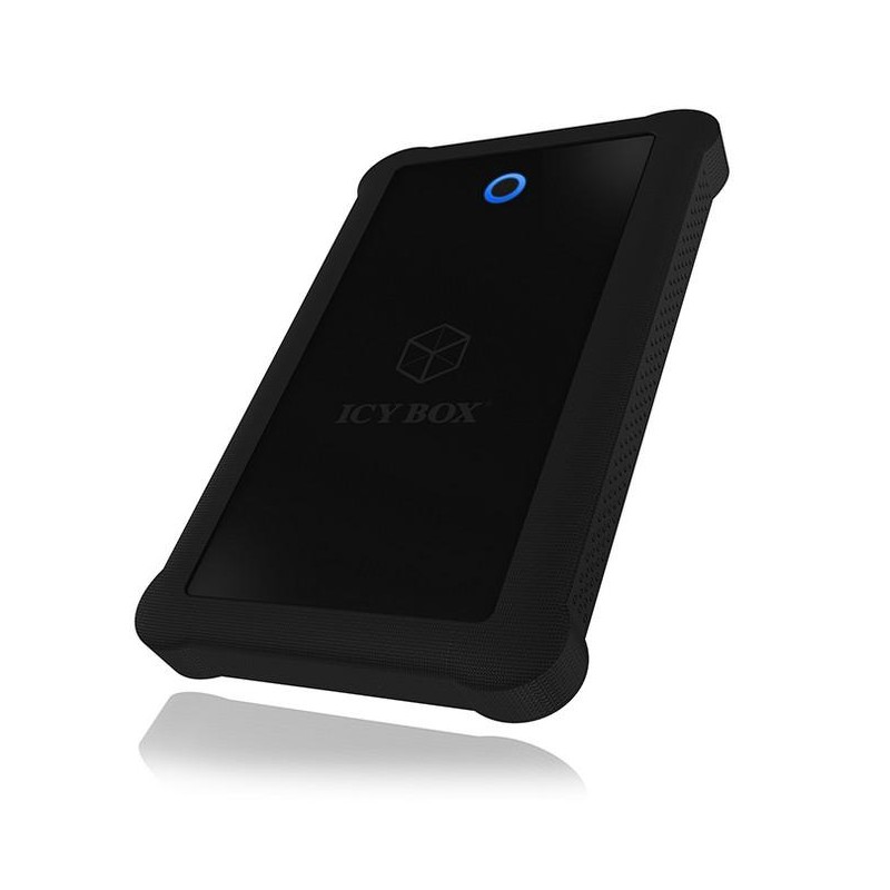 Raidsonic | ICY BOX | IB-233U3-B External enclosure for 2.5" SATA HDD/SSD with USB 3.0 interface and silicone protection sleeve 