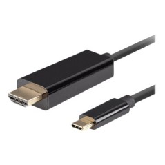 Lanberg USB-C to HDMI Cable, 1 m 4K/60Hz, Black | Lanberg | USB-C to HDMI Cable | Black | 1 m