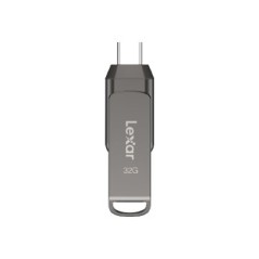 Lexar | 2-in-1 Flash Drive up to 100MB/s read | JumpDrive Dual Drive D400 | 32 GB | Type-C and Type-A USB 3.1 | Grey