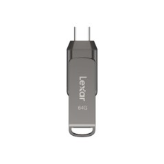 Lexar | 2-in-1 Flash Drive up to 130MB/s read | JumpDrive Dual Drive D400 | 64 GB | Type-C and Type-A USB 3.1 | Grey