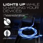STATIK PowerPivot Pro, Glowing LED Cabel, USB-C to USB-C, 2m, Black