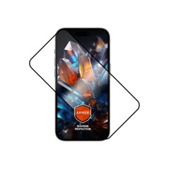 Fixed Armor | Full Cover with Anti-dust Applicator and AR Layer | Apple | iPhone 16 Pro Max | Ultra Durable Tempered Glass | Bla
