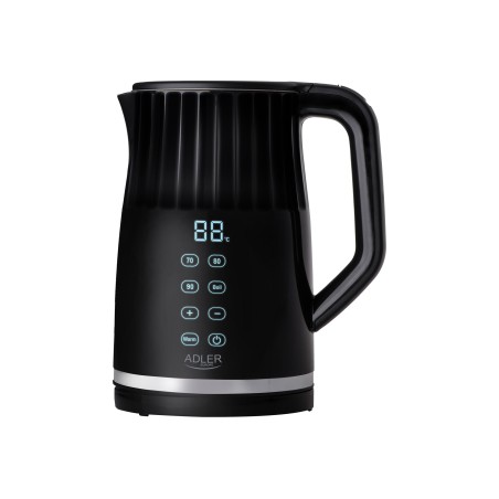 Adler Kettle with LED display | AD 1350 | Electric | 2200 W | 1.7 L | Stainless Steel | 360 rotational base | Black