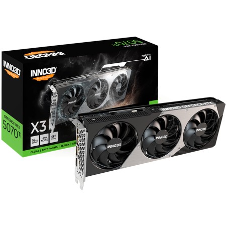 INNO3D NVIDIA RTX 5070 Ti X3 OC 16GB GDDR7 256 bit, 2482MHz / 28Gbps, 3x DP, 1x HDMI, 3 fan 2 slots