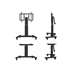 Neomounts Floor stand | PLASMA-M2500TBLACK TV trolley | Adjustable Height, Tilt | 42-100 " | Maximum weight (capacity) 150 kg | 