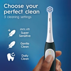 Oral-B Electric Toothbrush with Pressure sensor | iO2 | Rechargeable | For adults | Number of brush heads included 2 | Number of