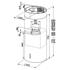 Gartraukis FABER CYLIND I.EVO PLUS WH GLOSS A37/2