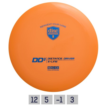 Diskgolfo diskas Distance Driver S-LINE DD3 Orange