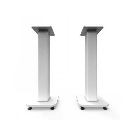 KANTO AUDIO 26" TALL FILLABLE SPEAKER STANDS WITH ISOLATION FEET - WHITE (PAIR)