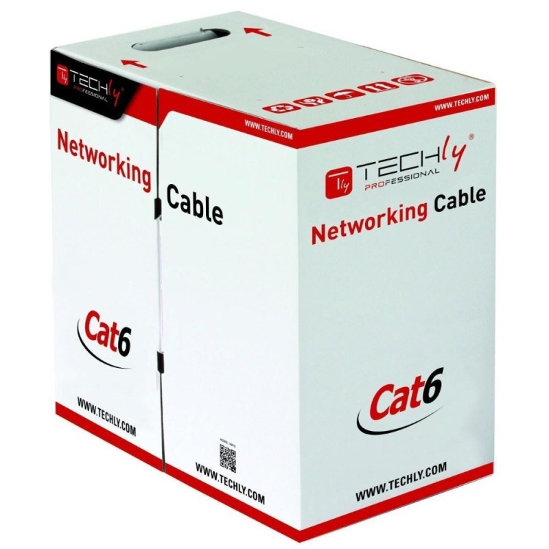 Techly ITP9-RIS-0305 Cat6 S/FTP instaliacinis tinklo kabelis 305 m, kieta CCA PIMF 

