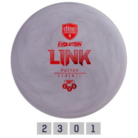 Diskgolfo diskas Putter SOFT EXO LINK Evolution Grey